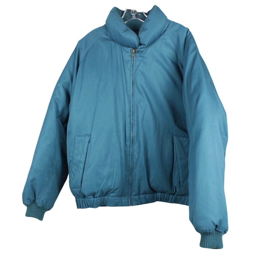 Vintage Eddie Bauer Goose Down Puffer Coat Mens XL Blue Made USA Outdoor